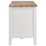 Hollis - 2 Door Wood TV Stand With Drawer - Brown And White by Coaster Fine Furniture | Bel Furniture