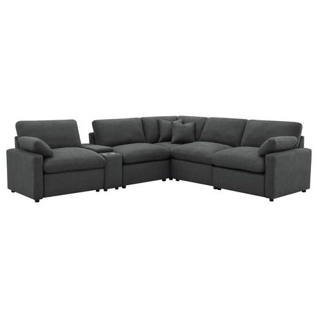 Collins - 6-Piece Modular Power Reclining Sectional Dark Gray by Coaster Fine Furniture | Bel Furniture