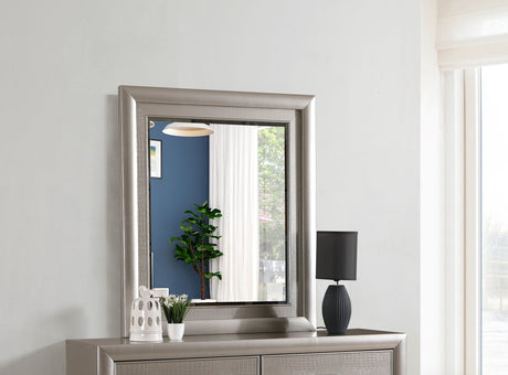 Kat - Mirror - Silver Champagne by Glory Furniture | Bel Furniture