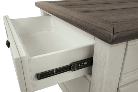 Bolanburg - Lift Top Cocktail Table - White / Brown / Beige - view 11