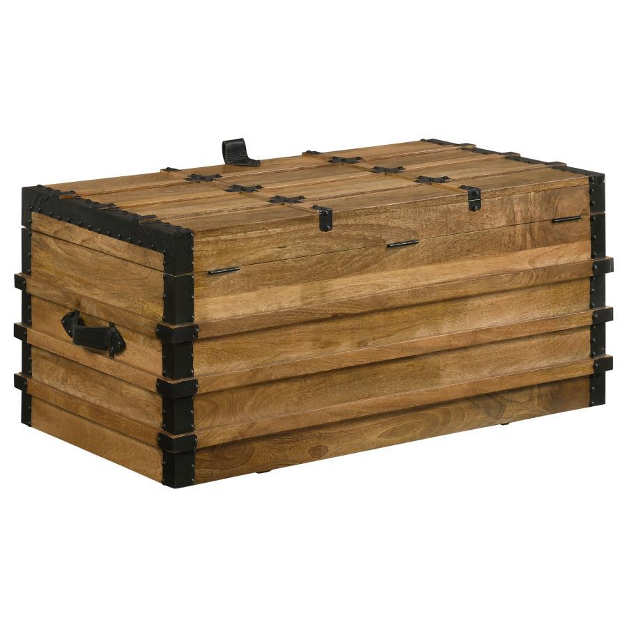 Simmons - Wood Storage Trunk - Natural And Black