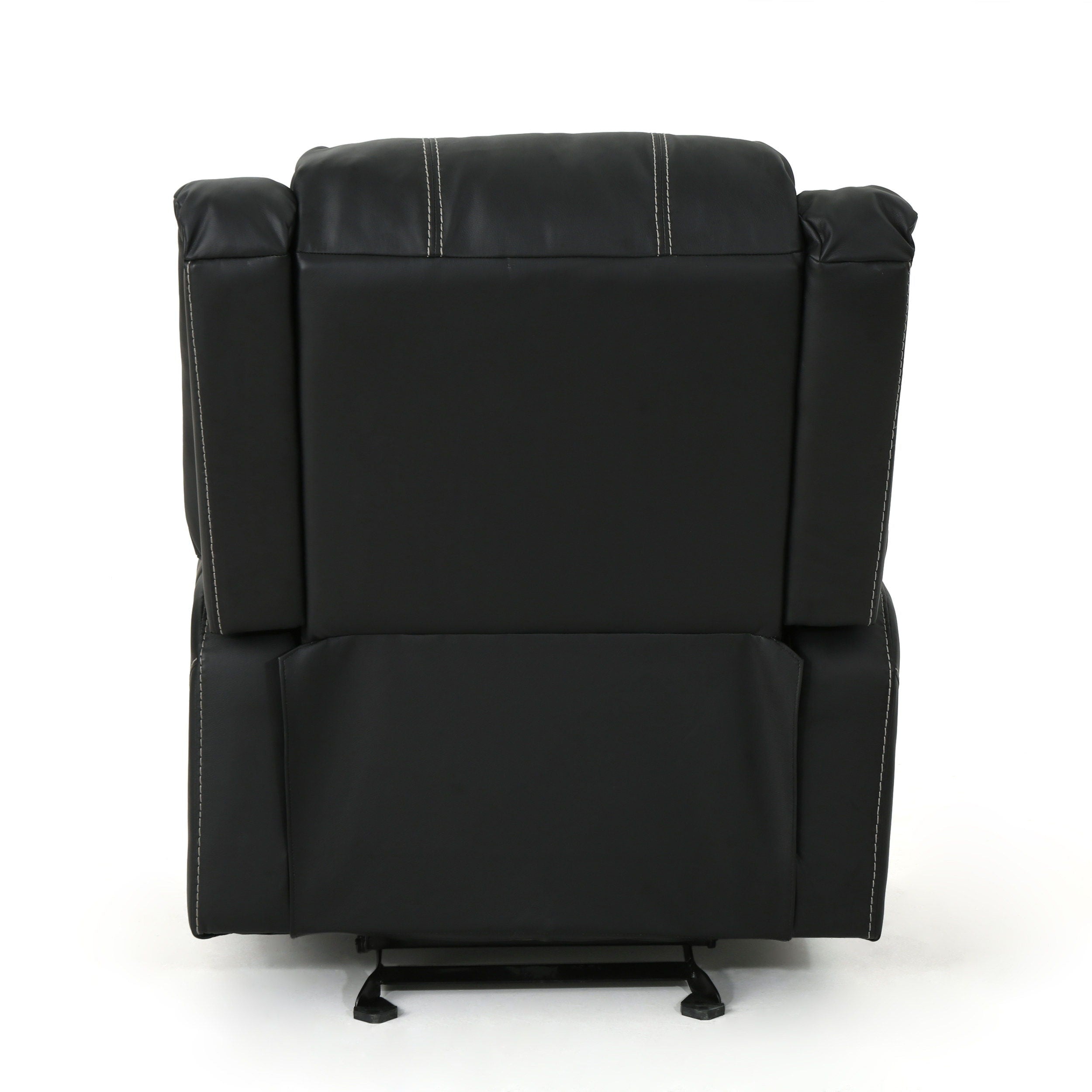 Glider Recliner With Steel Cup Holders - Black