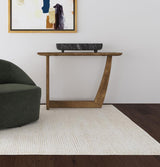 Fletcher - Oval Solid Mango Wood Entryway Console Table - Brown