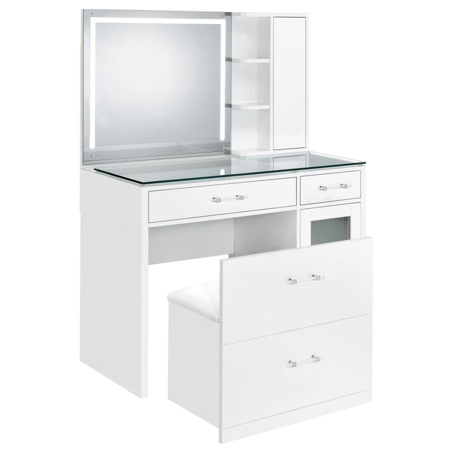 Flora - 2-Drawer Vanity Set With LED Mirror