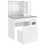 Flora - 2-Drawer Vanity Set With LED Mirror