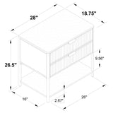 Zimmerlee - 2-Drawer Side Table with Shelf - Rust Brown