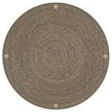 Halden - Round Woven Seagrass Accent Side Table - Light Brown