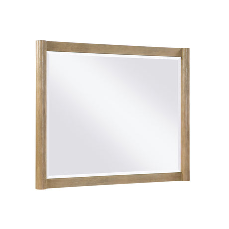 Sarai - Mirror With Sleek Frame And Rounded Sides - Brown