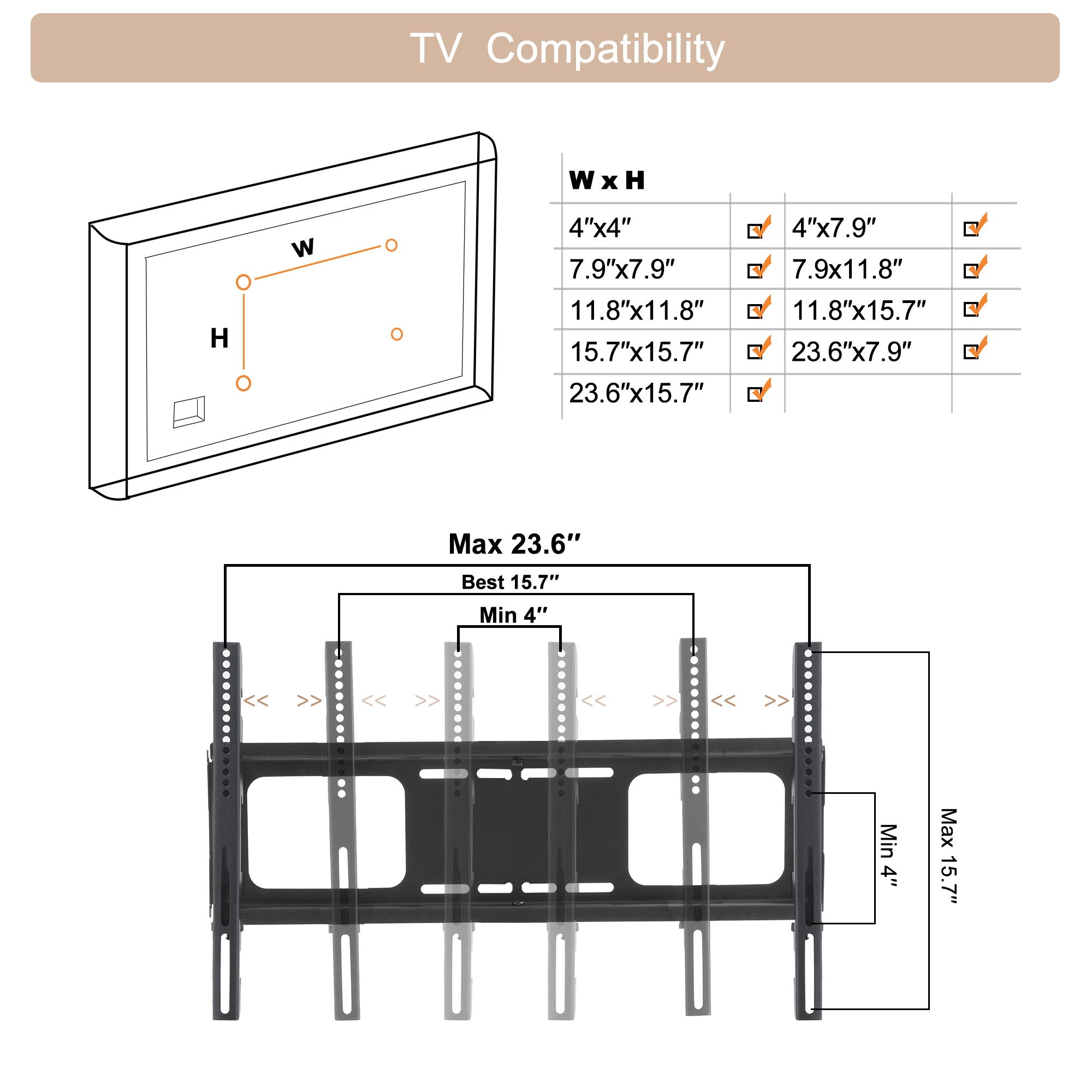 Tempered Glass Height Adjustable Universal Swivel Glass Floor Media Storage Stand With Mount Heat-Transferred Printing Metal Tube, Walnut / Black - Walnut / Black