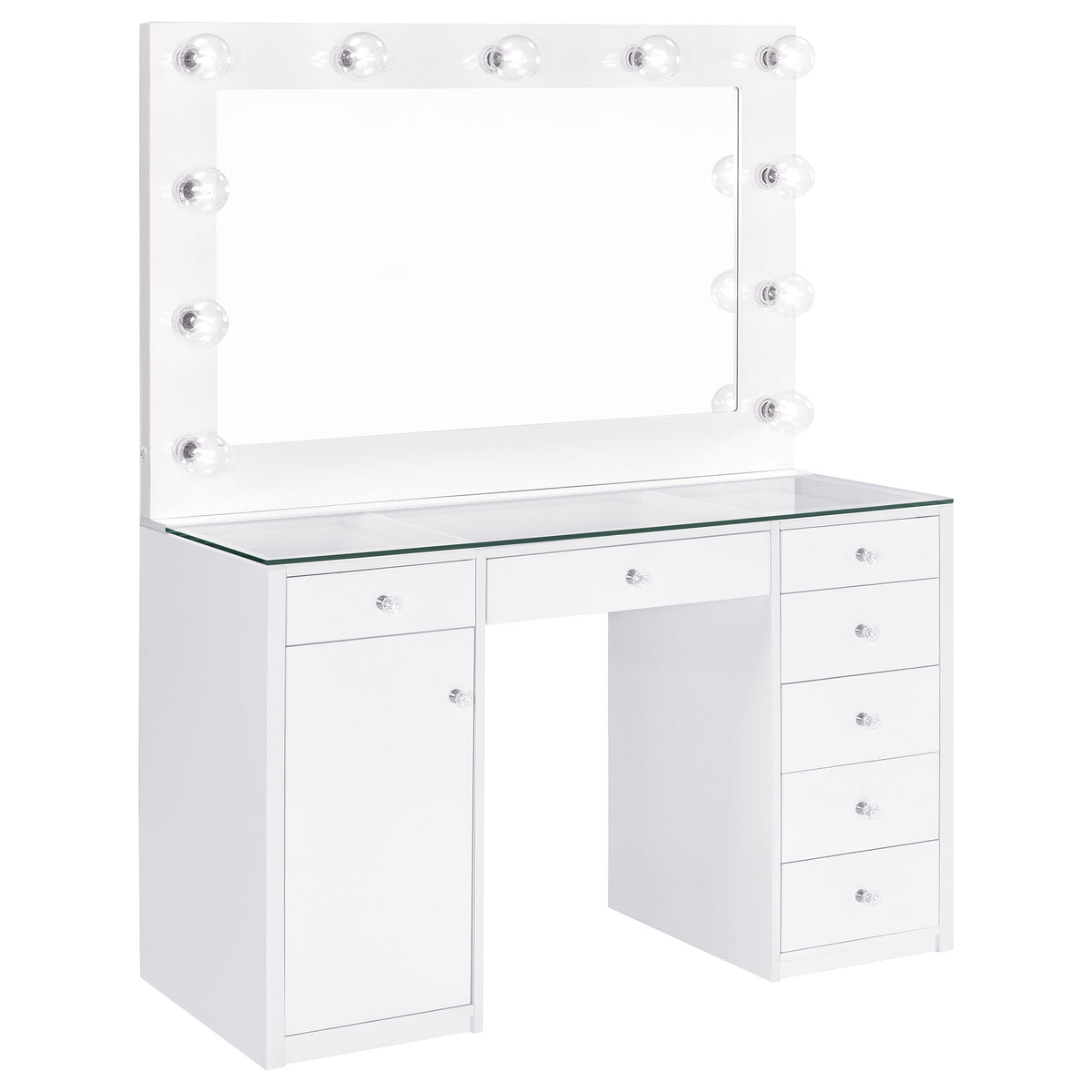 Acena - 7-Drawer Vanity Set With Lighting