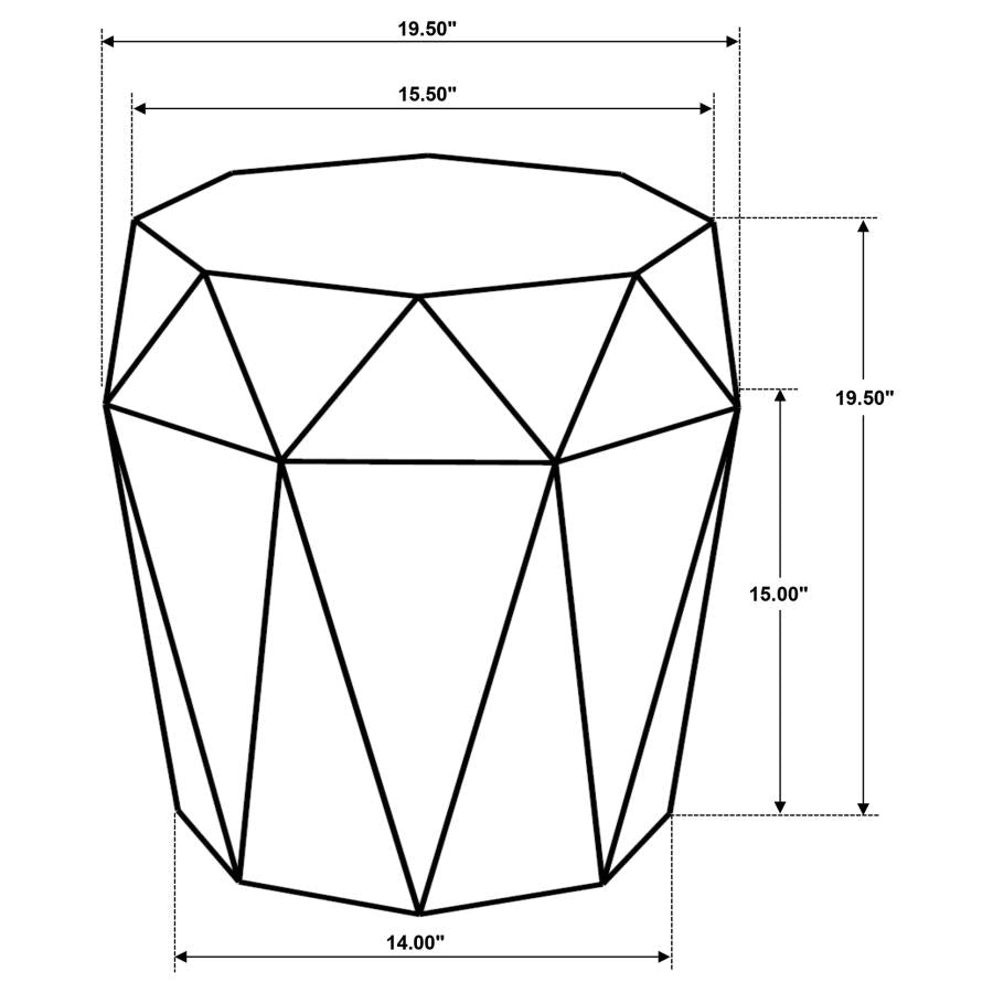 Jacinto - Octagonal Solid Mango Wood Side Table