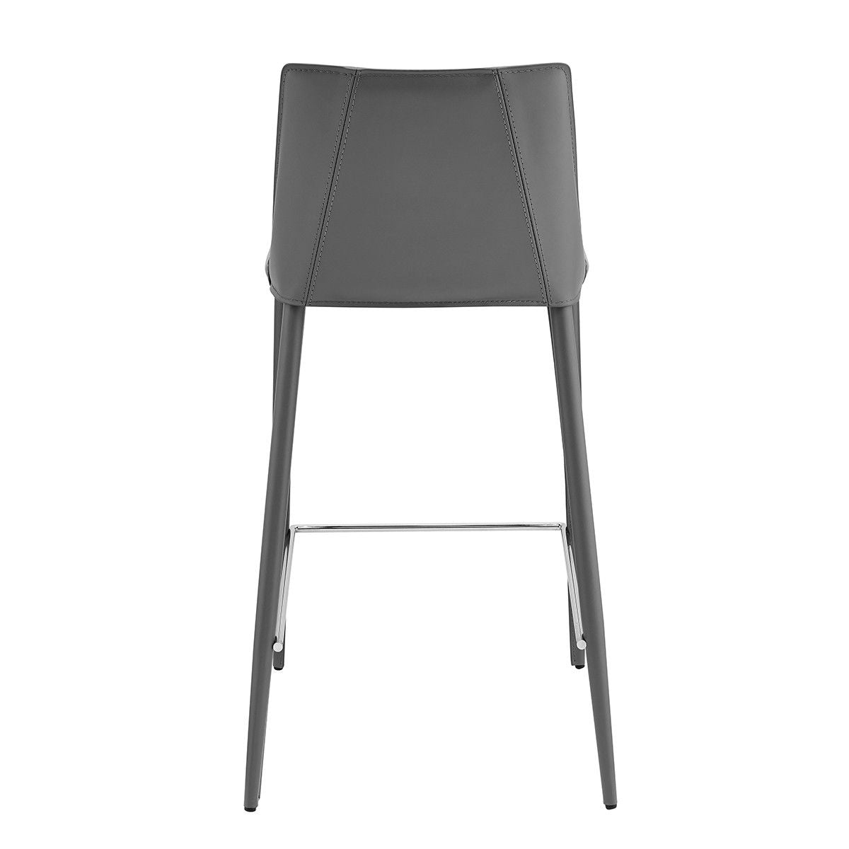 Steel Low Back Counter Height Bar Chair - Gray