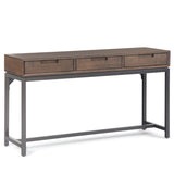 Banting - Mid Century Wide Console Table - Walnut Brown by Simpli-Home | Bel Furniture