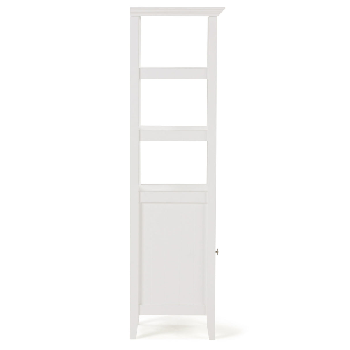 Acadian - Bath Storage Tower - Pure White by Simpli-Home | Bel Furniture
