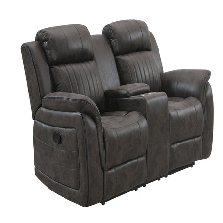 Steban - Console Reclining Loveseat - Gray - view 4