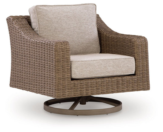 Laguna Heights - Swivel Lounge With Cushion - Beige