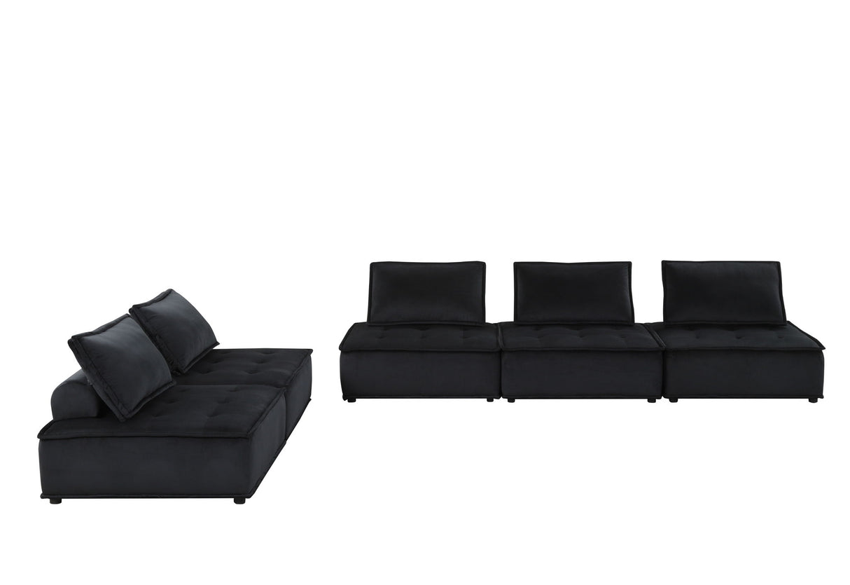 Anna - Soft Velvet Modular Sofa by Lilola Home | Bel Furniture