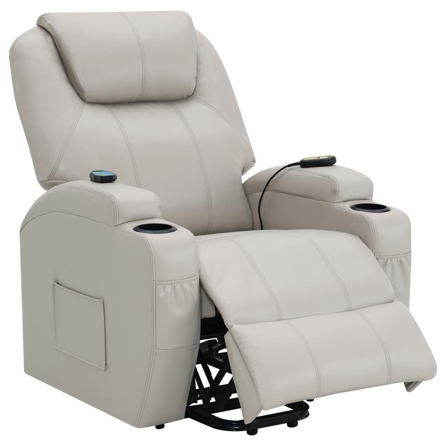 Sanger - Upholstered Power Lift Recliner Chair With Massage