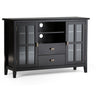 Artisan - Handcrafted, Tall TV Media Stand Black by Simpli-Home | Bel Furniture