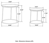 Loannis - 2 Piece Round Mango Wood Nesting Table - Matte Black