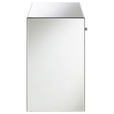 Coquette 1-drawer Mirrored Accent Side Table Silver