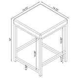 Umbridge - Upholstered Square Padded Cushion Vanity Stool - Light Gray