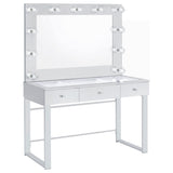 Umbridge - 3-Drawer Vanity Set With Lighting - Chrome And White