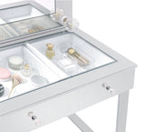 Umbridge - 3-Drawer Vanity Set With Lighting - Chrome And White