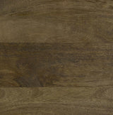Axel - Round Accent Table With Open Shelf - Natural And Gunmetal