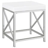 Eliza - Vanity Set With Lighting & Stool - White And Chrome