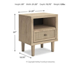 Cielden - Two-Tone - One Drawer Night Stand by Signature Design by Ashley® | Bel Furniture