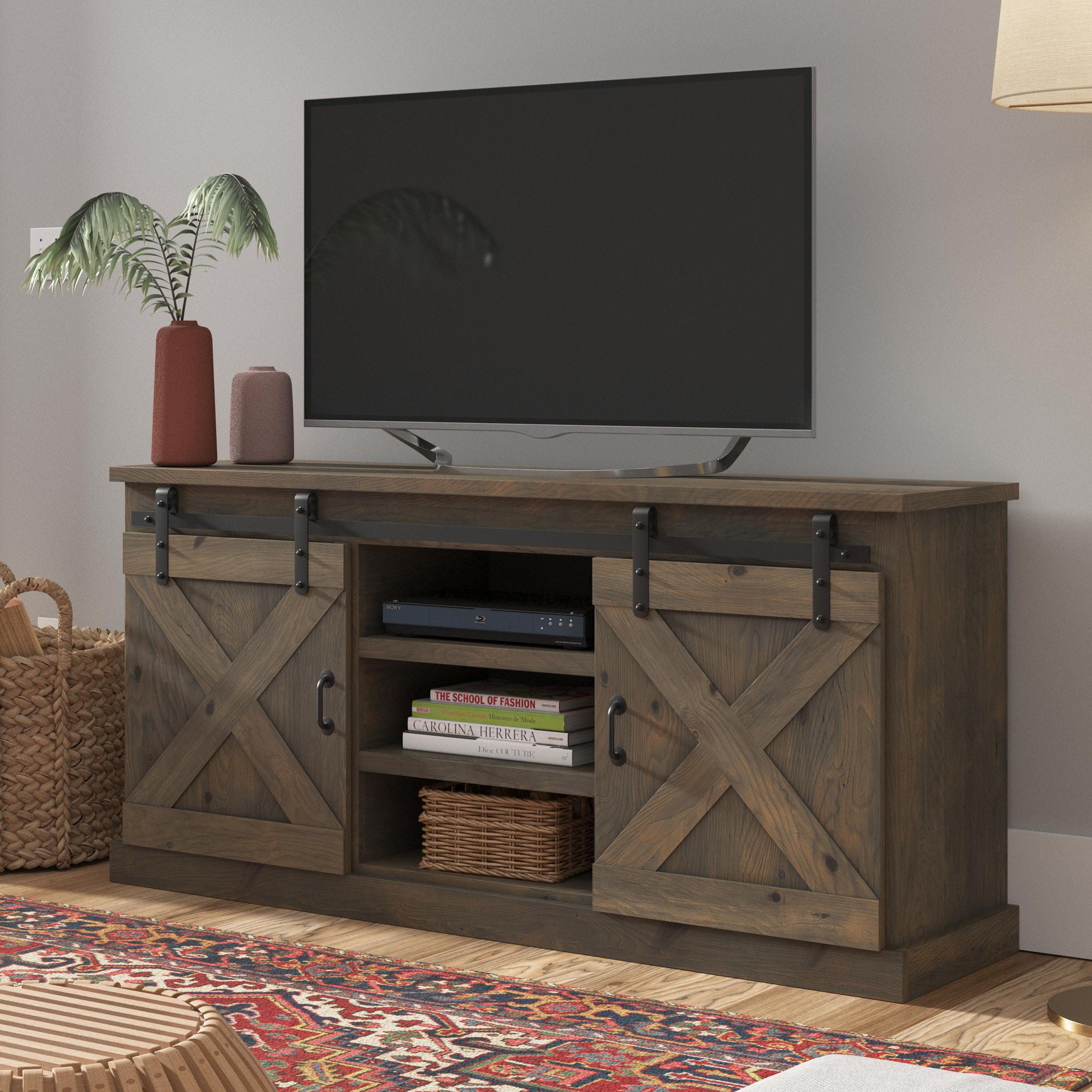 Farmhouse - TV Stand Console - Barnwood