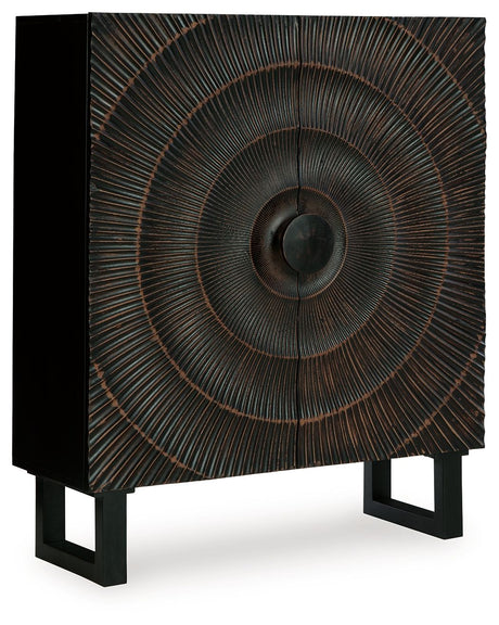 Fosterman - Distressed Black - Accent Cabinet by Signature Design by Ashley® | Bel Furniture