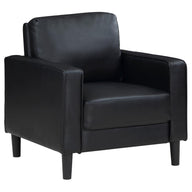 Ruth - Upholstered Track Arm Accent Chair Black by Coaster Fine Furniture | Bel Furniture
