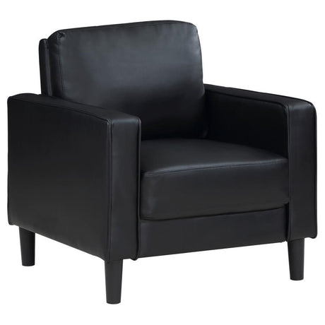 Ruth - Upholstered Track Arm Accent Chair Black by Coaster Fine Furniture | Bel Furniture