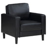 Ruth - Upholstered Track Arm Accent Chair Black by Coaster Fine Furniture | Bel Furniture