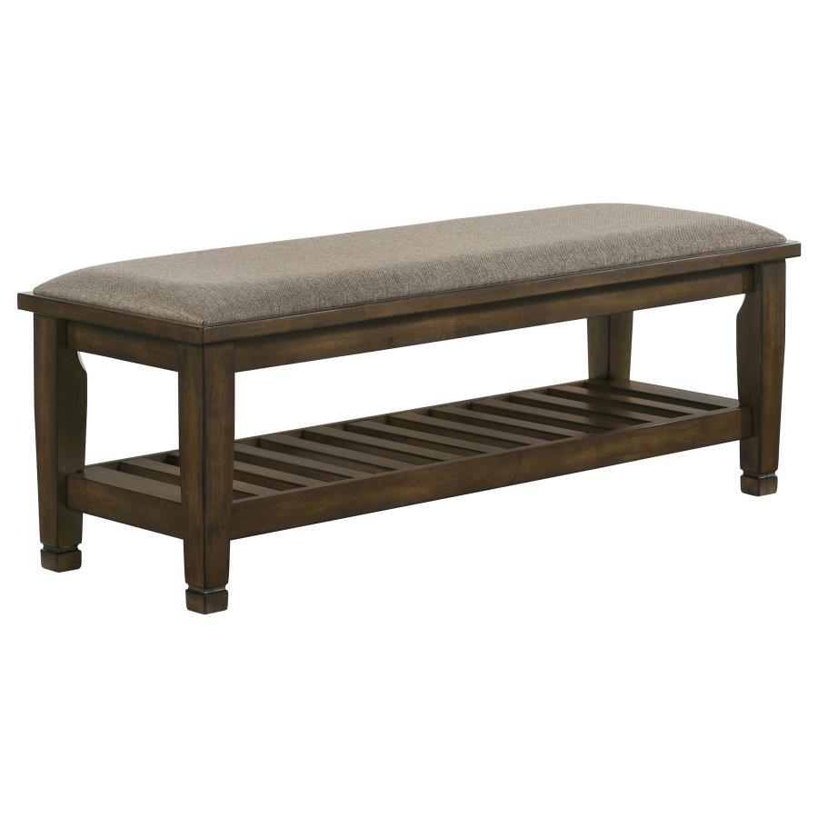 Franco - Fabric Upholstered Bench With Shelf