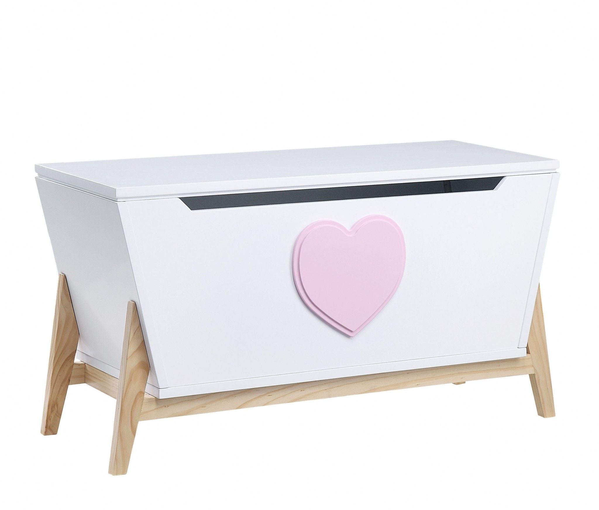 Wood Youth Chest - White Pink