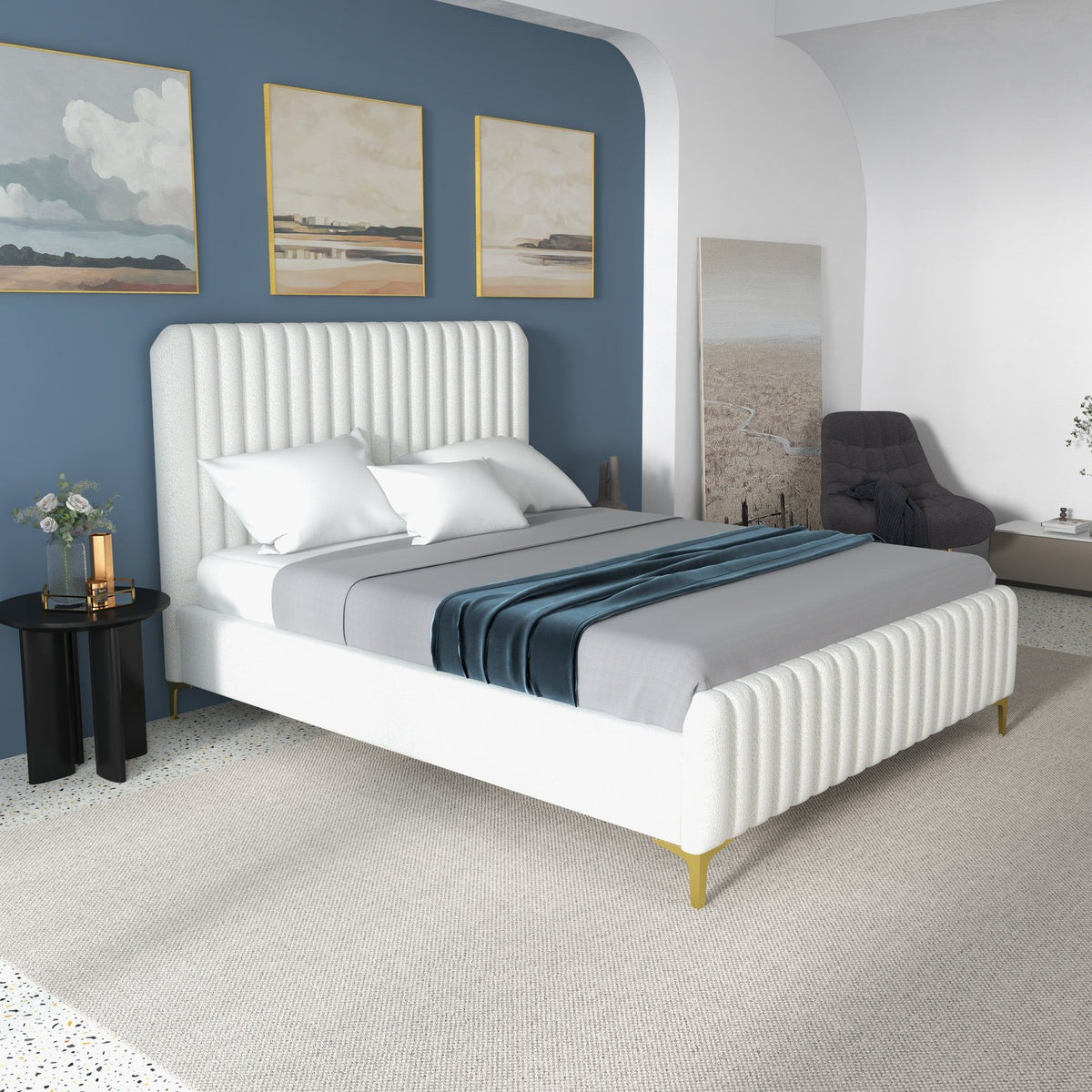 Valery - Upholstered Platform Bed