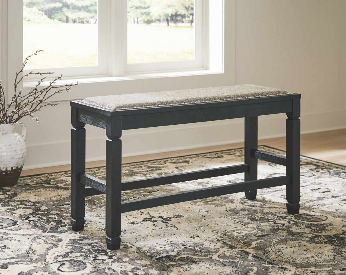 Tyler Creek - Antique Black - DBL Counter UPH Bench by Signature Design by Ashley® | Bel Furniture