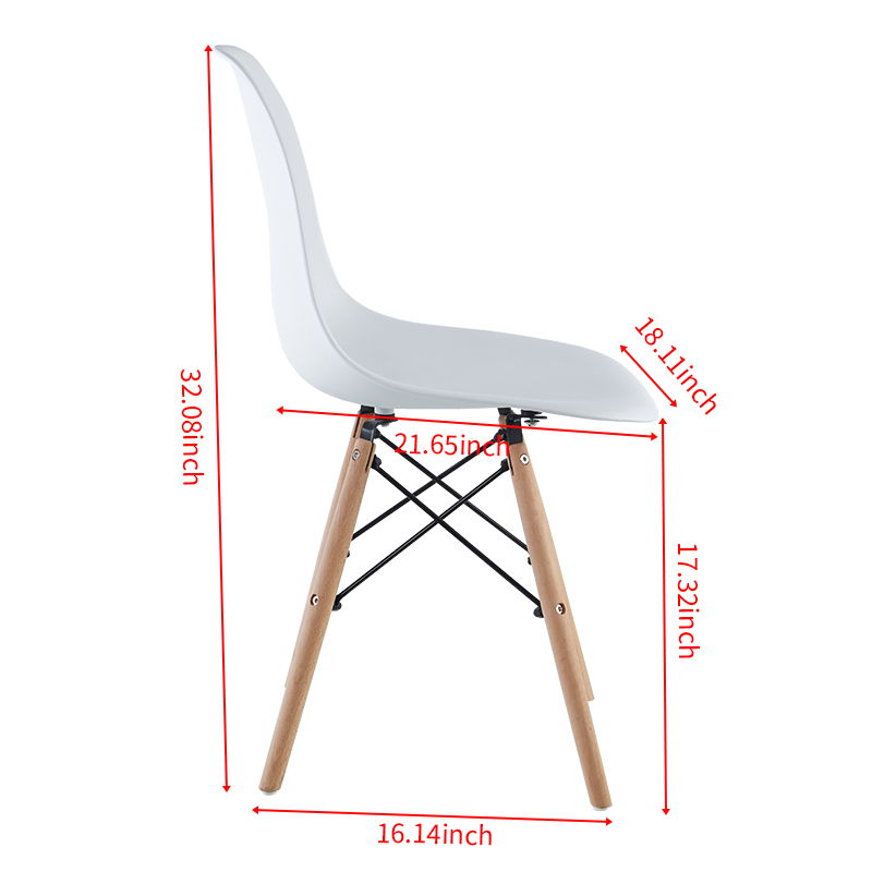 5 Pieces Dining Set, Table Cross Leg Mid-Century Dining Table For 4 - 6 People With Round MDF Table Top, Pedestal Dining Table, End Table Leisure Coffee Table - White