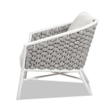 Rowan - Rope Barrel Back Patio Accent Arm Chair (Set of 2) - Optic White by Jennifer Taylor Home | Bel Furniture