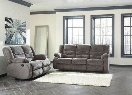 Tulen - Reclining Living Room Set Gray 2 Pc. - Reclining Sofa, Loveseat by Signature Design by Ashley® | Bel Furniture