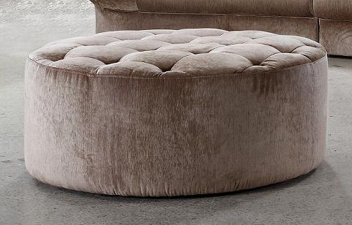 Velvet Footstool Ottoman - Purple