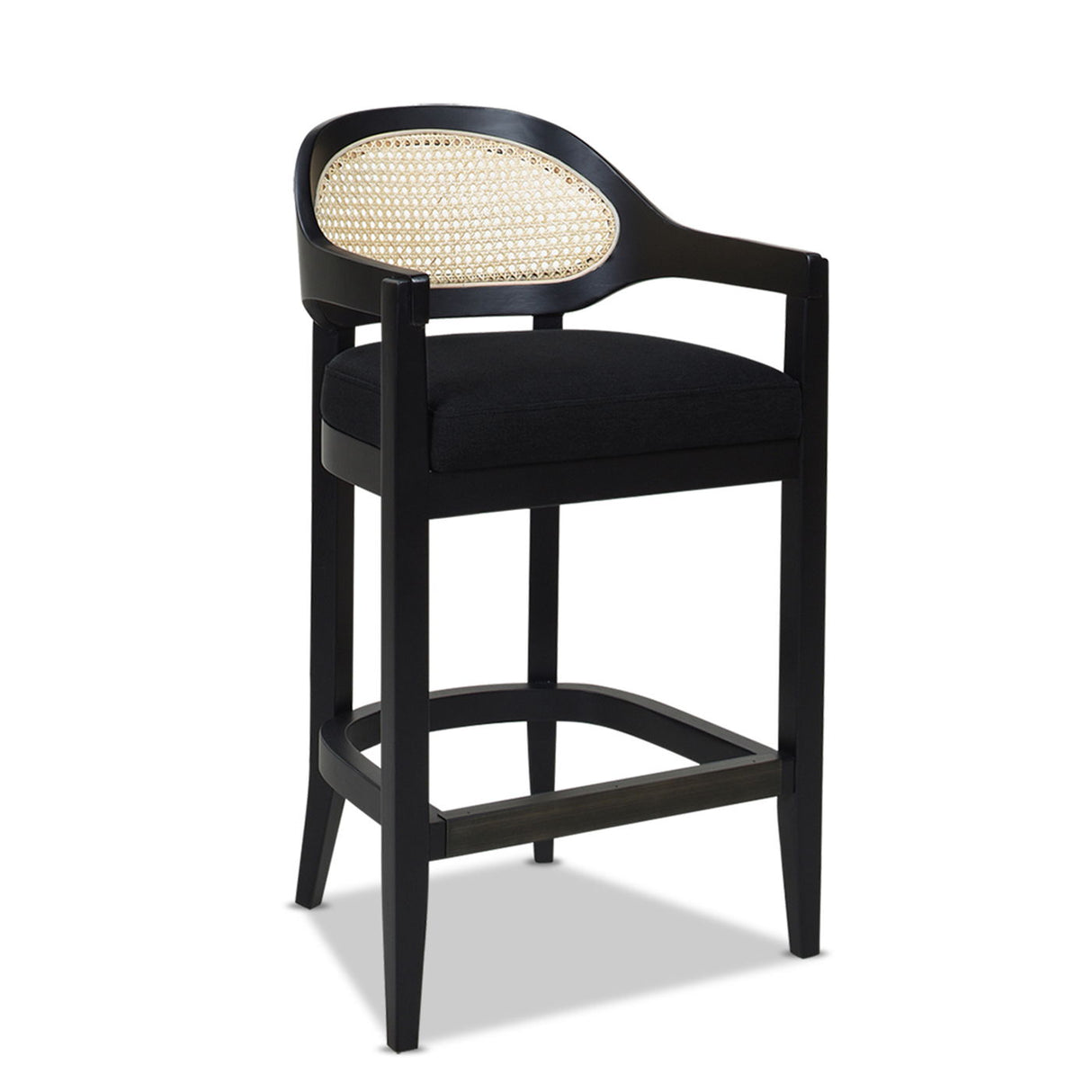 Americana - Mid-Century Modern Cane Back Counter Stool by Jennifer Taylor Home | Bel Furniture
