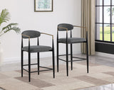 Tina - Metal Counter Height Bar Stool With Upholstered Back And Seat (Set of 2) by Coaster Fine Furniture | Bel Furniture