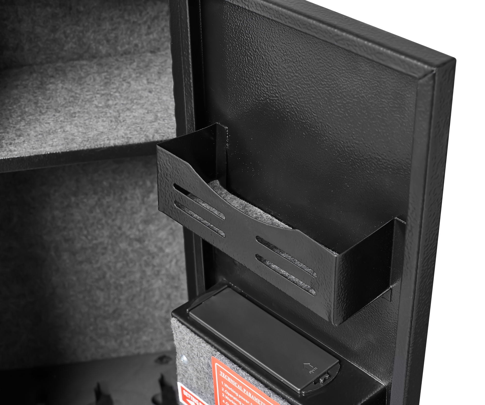 Sturdy Cabinet, With Led Lights, Removable Shelf Bullet Rack And Gun Rack - Black Gun