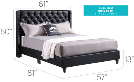 Upholstered Nailhead Trim Chic Bed - view 31