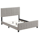 Fairfield - Upholstered Panel Bed Beige by CoasterEssence | Bel Furniture
