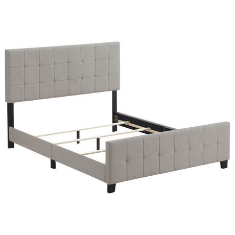Fairfield - Upholstered Panel Bed Beige by CoasterEssence | Bel Furniture